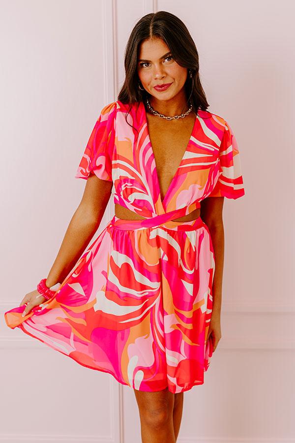 Impressions Flirtatious Flair Cut Out Mini Dress