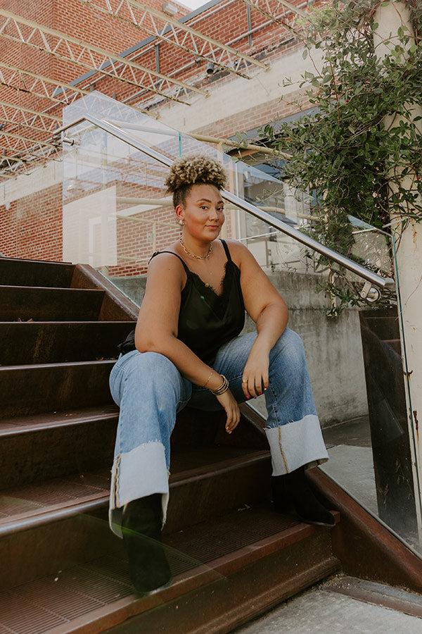 Impressions Flirtatious Outing Satin Top Curves