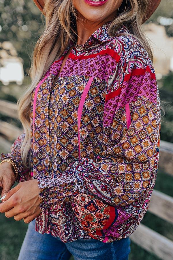 Impressions Flirty Nature Button Up