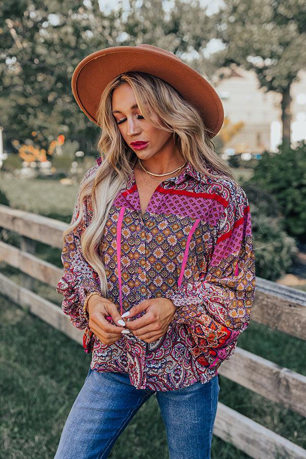 Impressions Flirty Nature Button Up