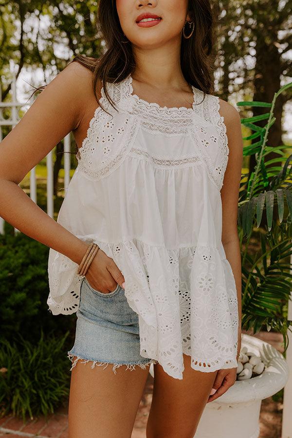 Impressions Floating On Cloud Nine Eyelet Top