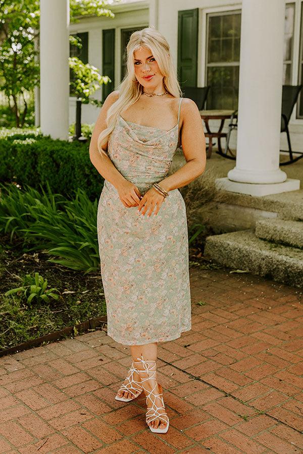 Impressions Floral Aroma Mesh Midi Curves