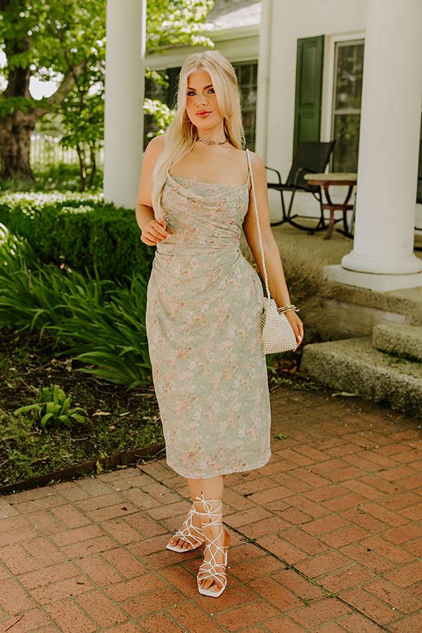 Impressions Floral Aroma Mesh Midi Curves