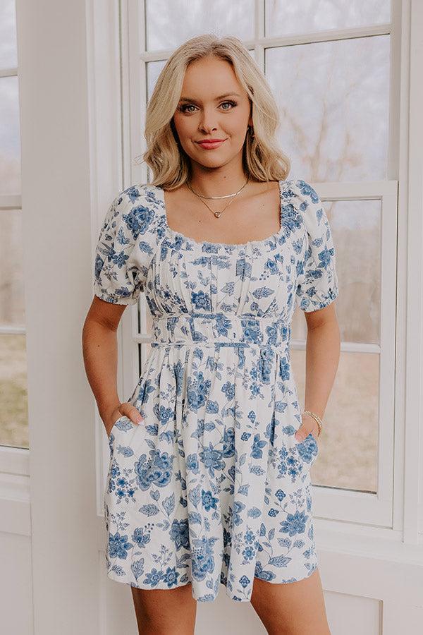 Impressions Floral Daydream Denim Romper