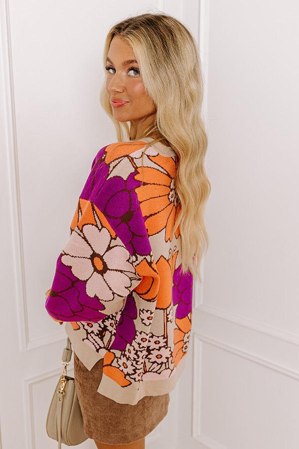 Impressions Floral Dream Knit Sweater