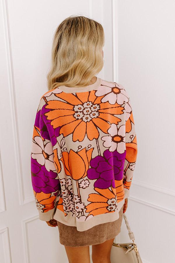 Impressions Floral Dream Knit Sweater