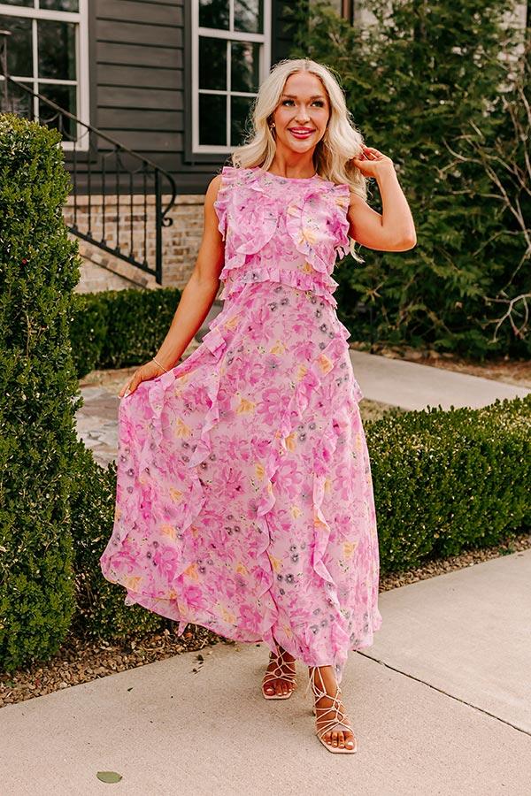 Impressions Floral Dreams Ruffle Maxi Dress
