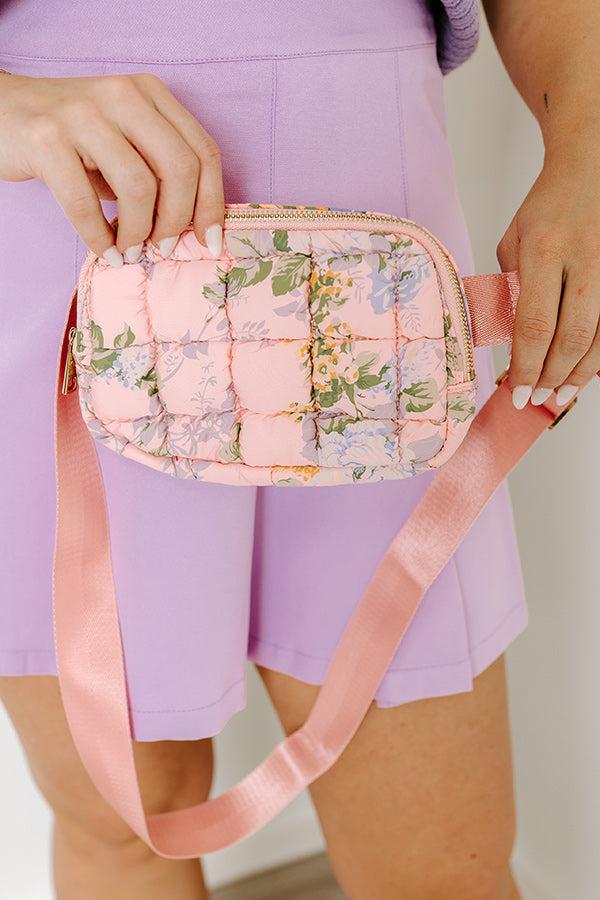Impressions Floral Era Quilted Fanny Pack In Pink