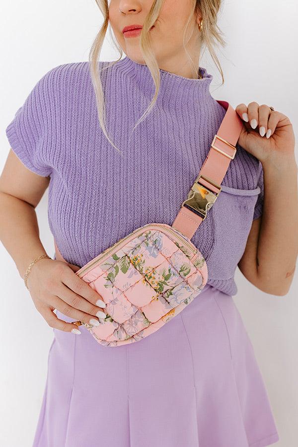 Impressions Floral Era Quilted Fanny Pack in Pink