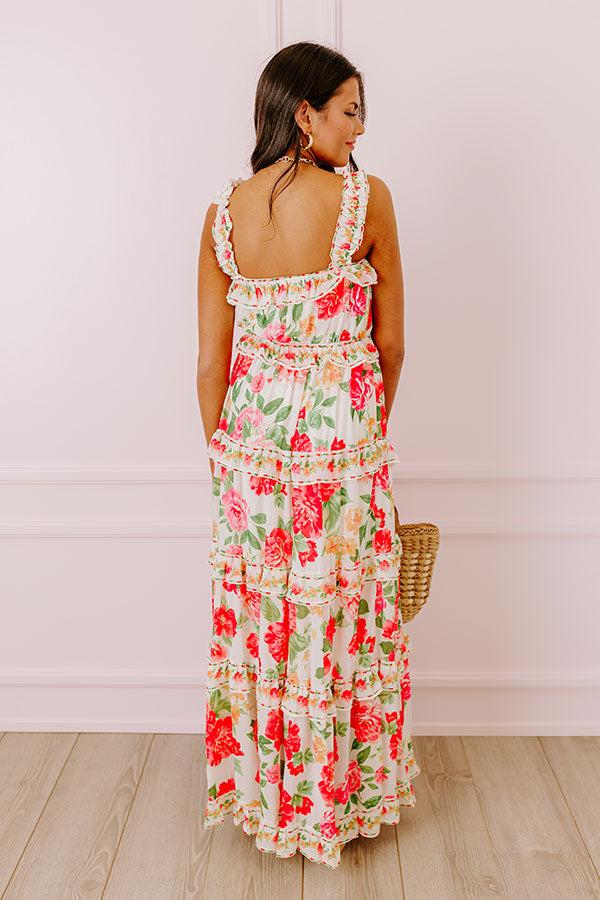 Impressions Floral Fantasy Ruffle Maxi