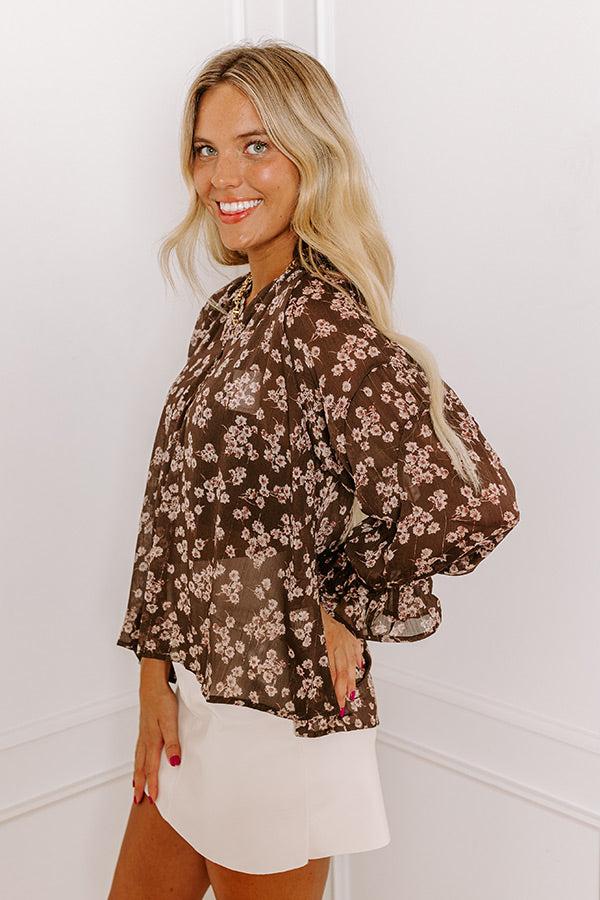 Impressions Floral Fascination Shift Top