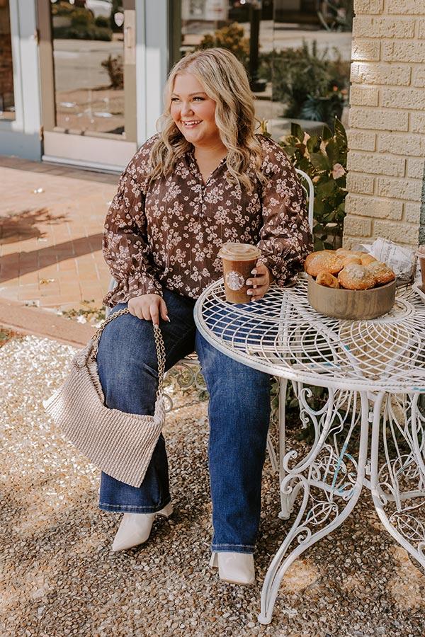 Impressions Floral Fascination Shift Top Curves