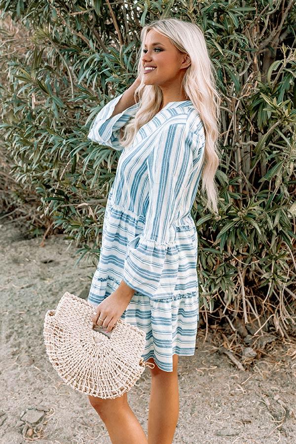 Impressions Florida Bound Shift Dress In Blue