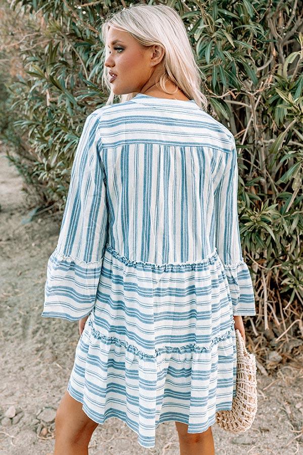 Impressions Florida Bound Shift Dress In Blue