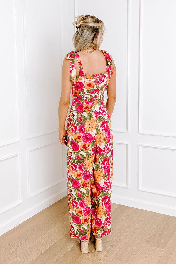 Impressions Flower Bomb Linen Jumpsuit