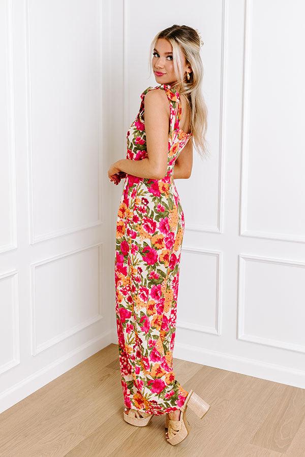 Impressions Flower Bomb Linen Jumpsuit