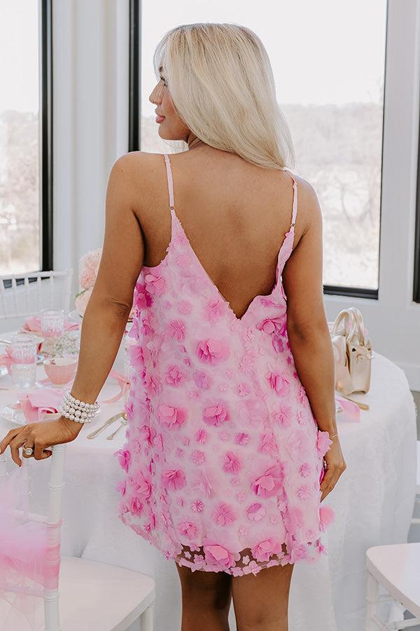 Impressions Flower Bomb Mini Dress In Pink