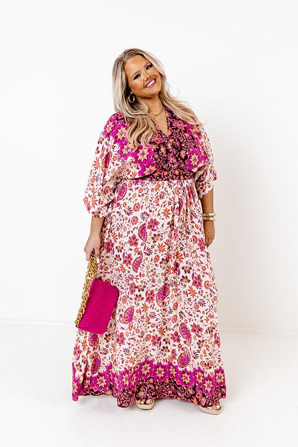 Impressions Fly Me To Fiji Floral Maxi Curves