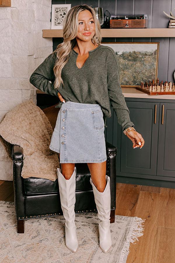 Impressions Forest Trails Knit Sweater Top