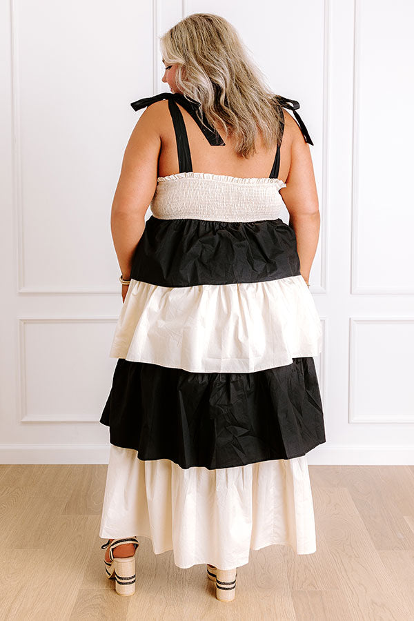 Impressions Formal Flair Tiered Midi Dress Curves