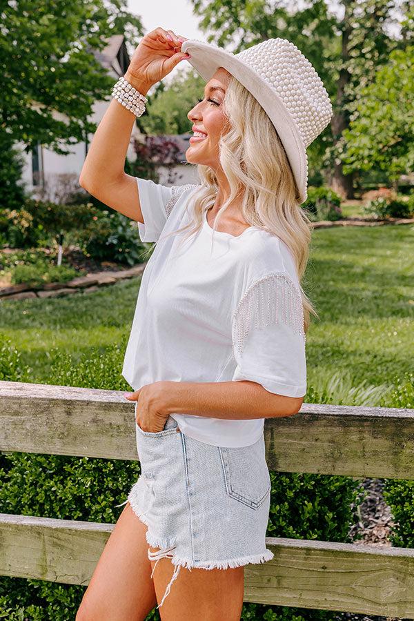 Impressions Free To Sparkle Rhinestone Shift Top