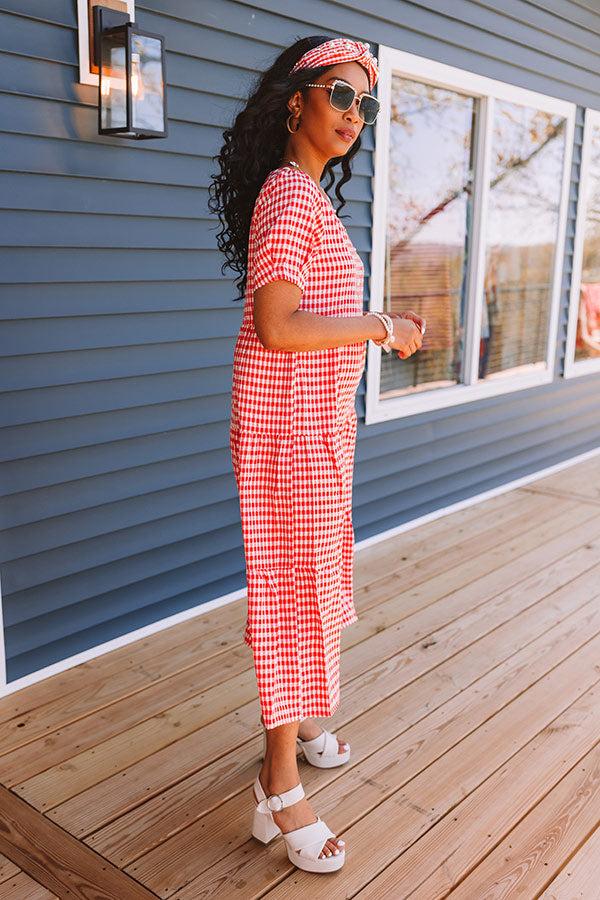 Impressions Freedom Rings Gingham Midi