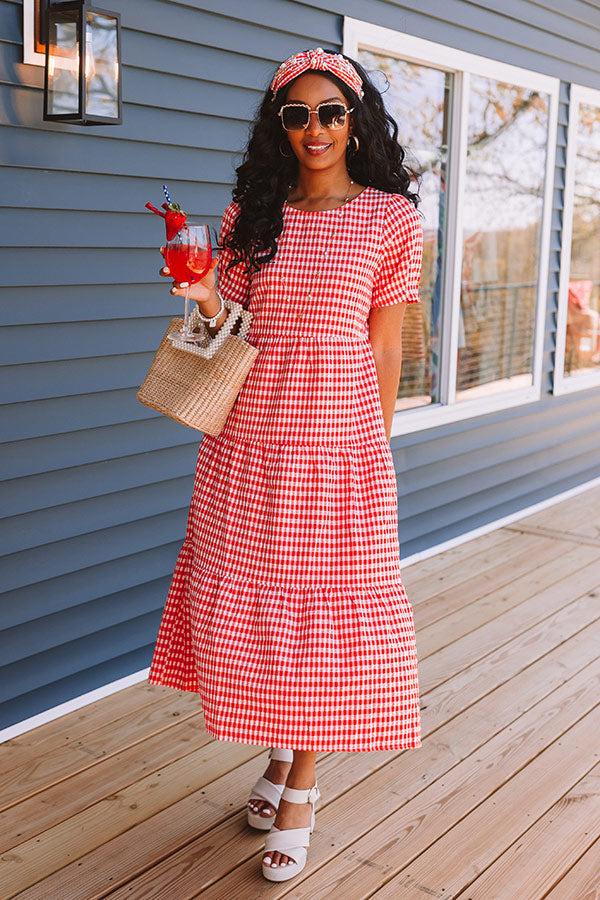 Impressions Freedom Rings Gingham Midi