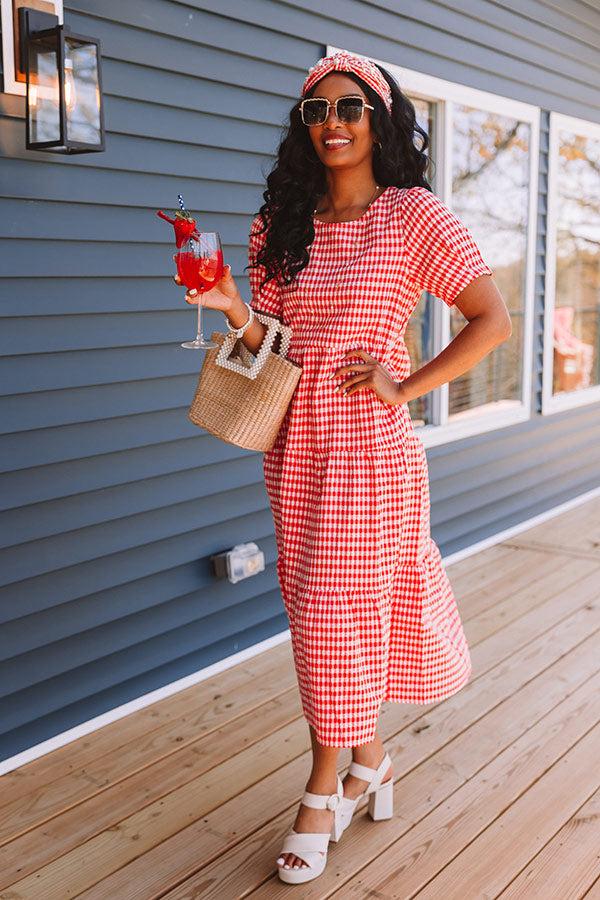 Impressions Freedom Rings Gingham Midi