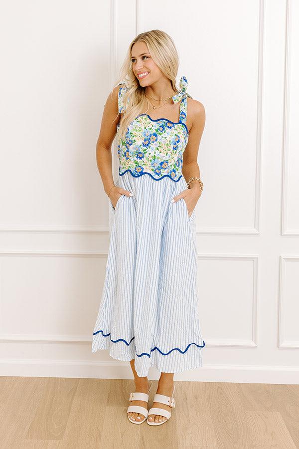 Impressions French Countryside Stripe Midi Dress