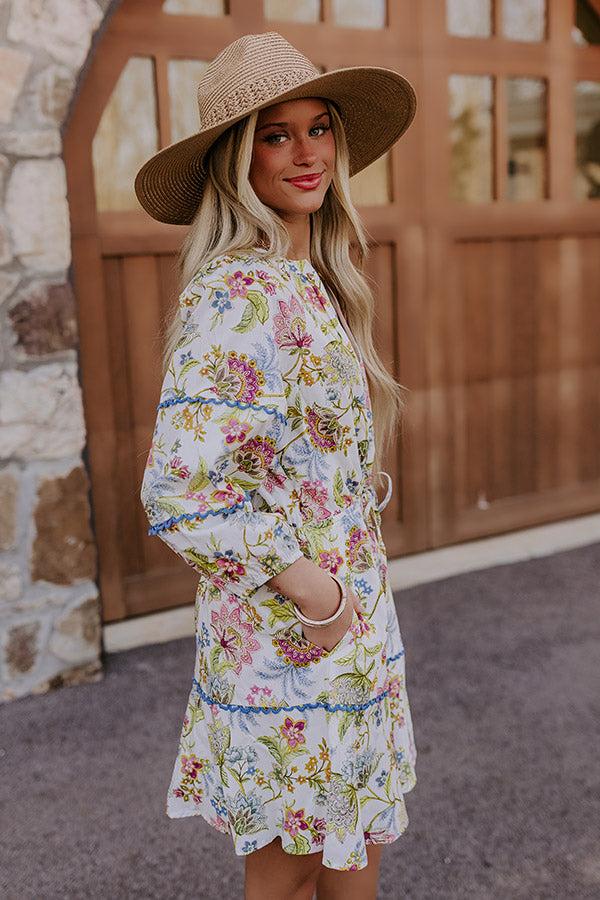 Impressions French Garden Floral Mini Dress