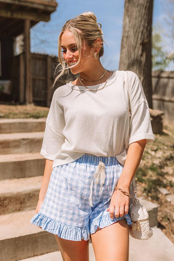 Impressions Fresh Breeze Knit Top In Cream