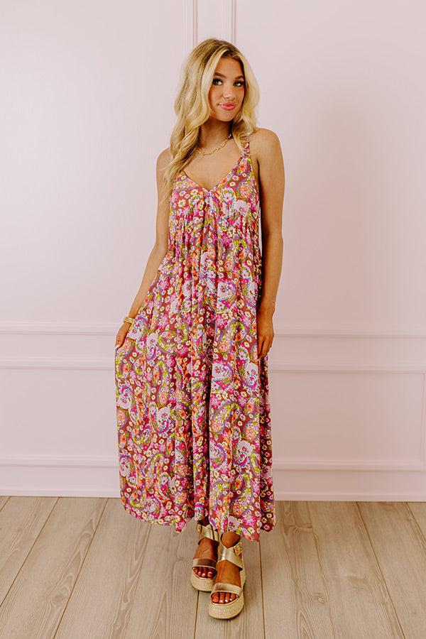 Impressions Fresh Take Floral Maxi In Purple