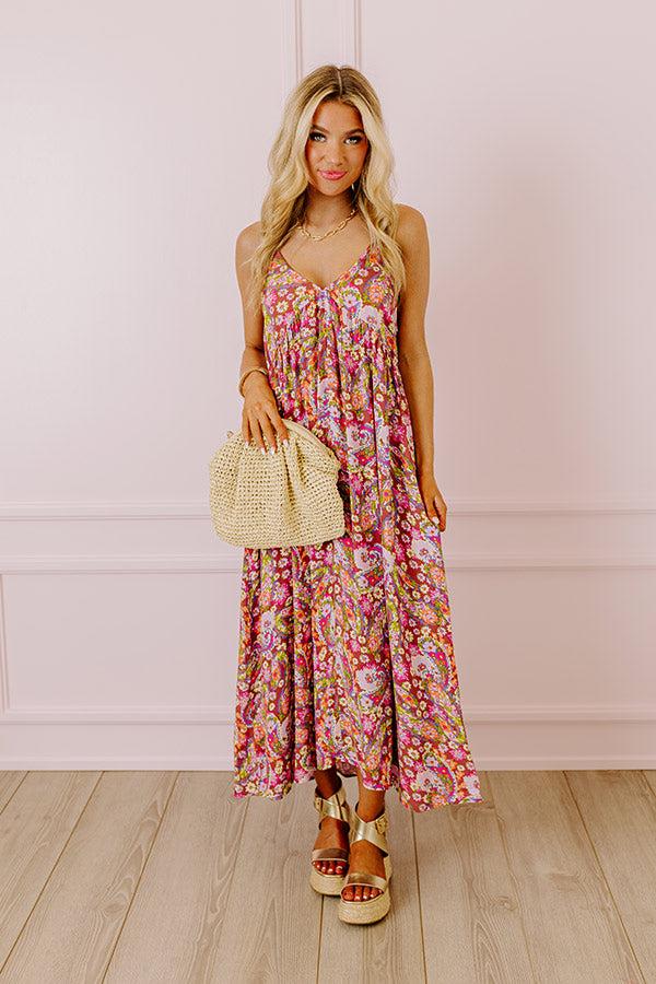 Impressions Fresh Take Floral Maxi In Purple