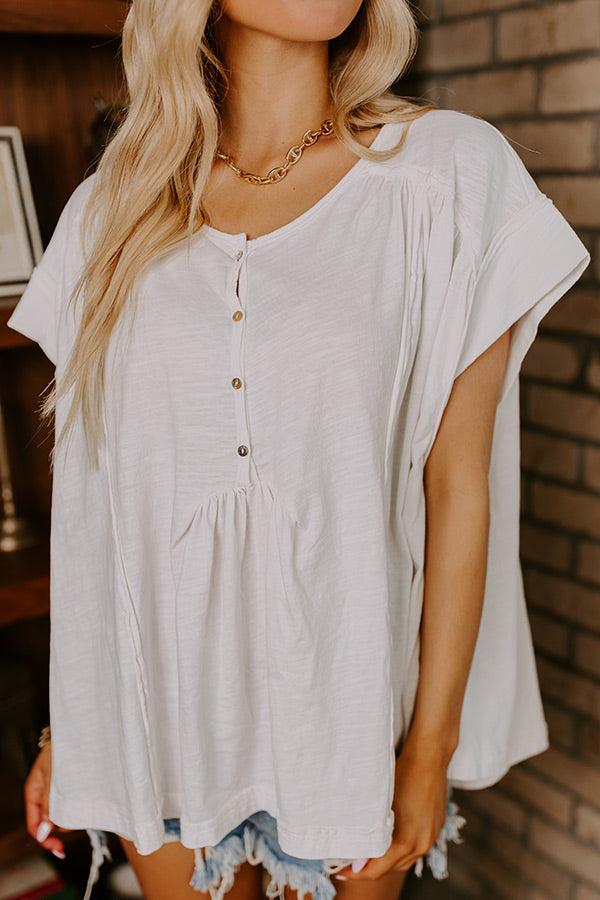 Impressions Full Of Charm Shift Top In Ivory