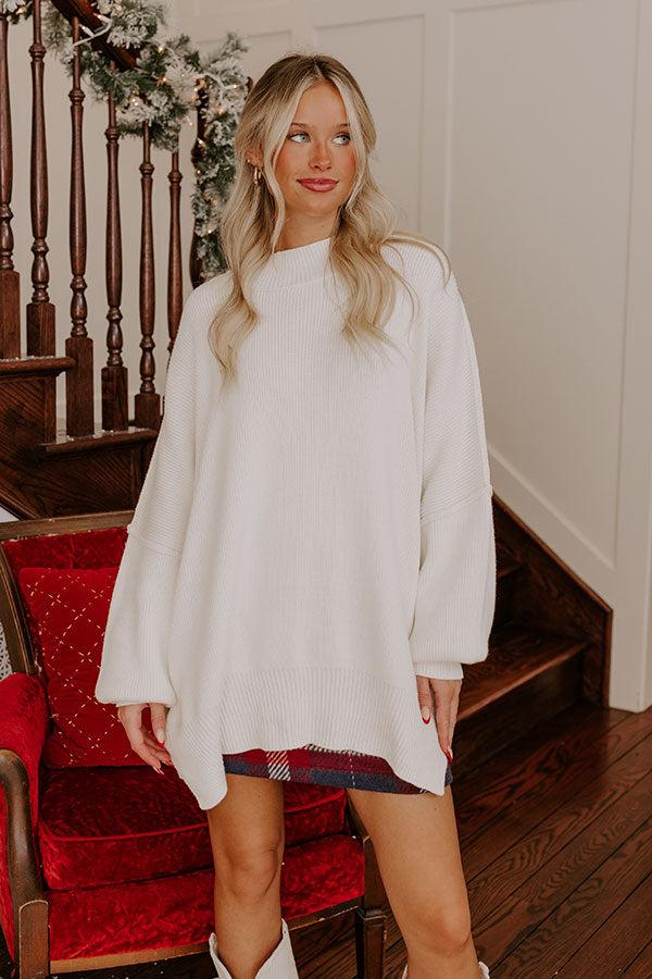 Impressions Full Of Warmth Tunic Sweater In Ivory