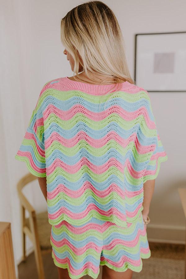 Impressions Fun In The Sun Pointelle Knit Top