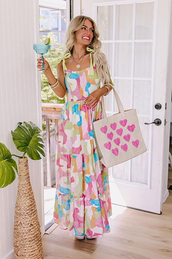 Impressions Fun In The Sun Smocked Maxi Dress
