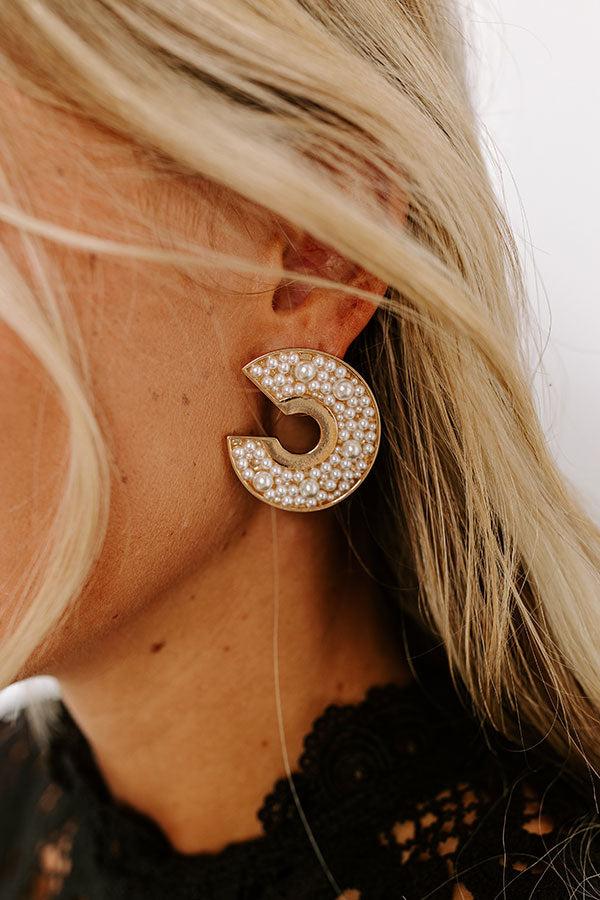 Impressions Gala Ready Pearl Embellished Earrings