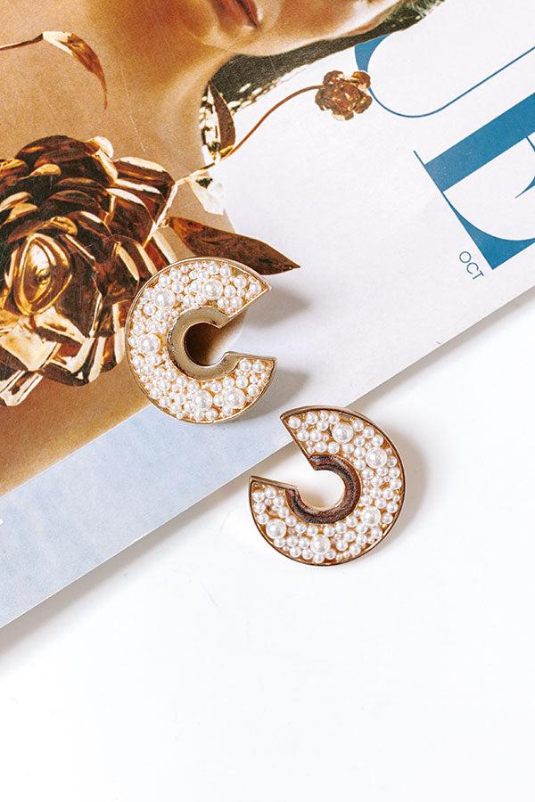 Impressions Gala Ready Pearl Embellished Earrings