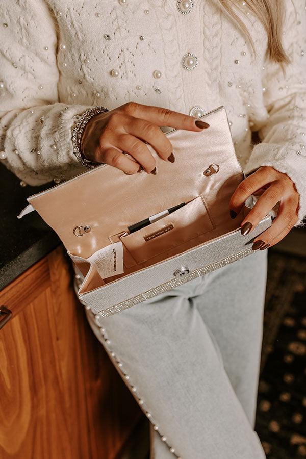 Impressions Gala Ready Rhinestone Clutch In Silver