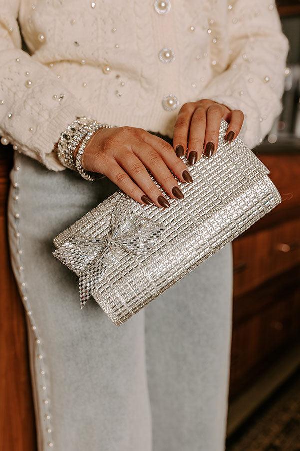 Impressions Gala Ready Rhinestone Clutch in Silver