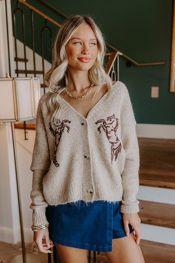 Impressions Gallop And Grace Embroidered Cardigan