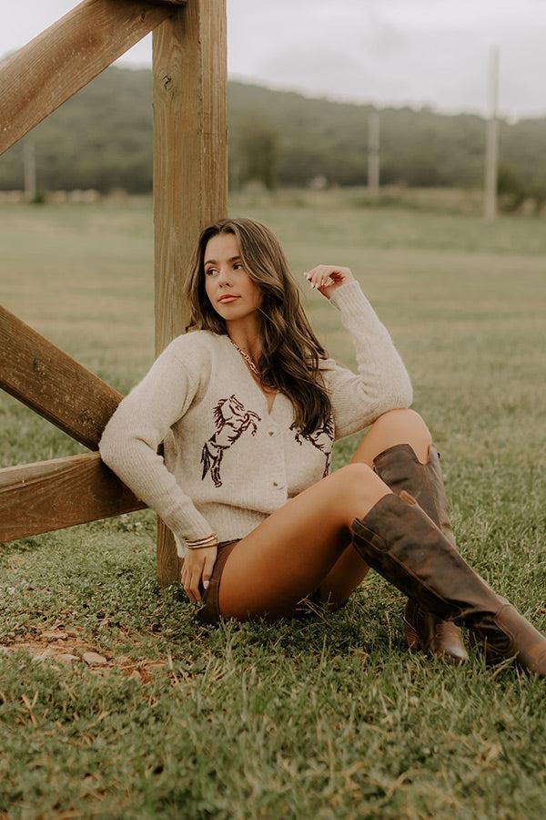 Impressions Gallop And Grace Embroidered Cardigan