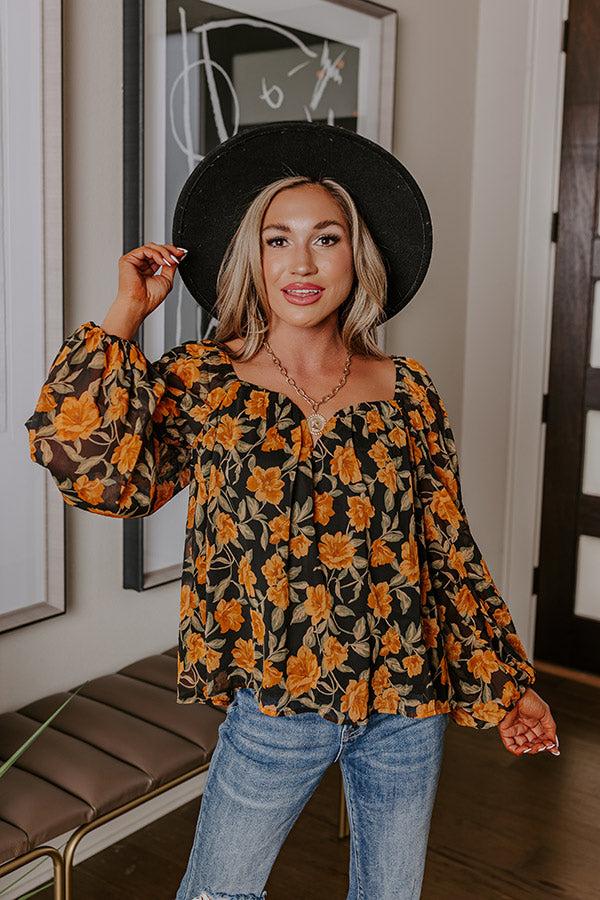 Impressions Garden Lovely Shift Top In Copper