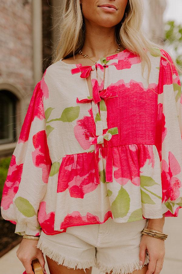 Impressions Garden Party Cutie Front Tie Top