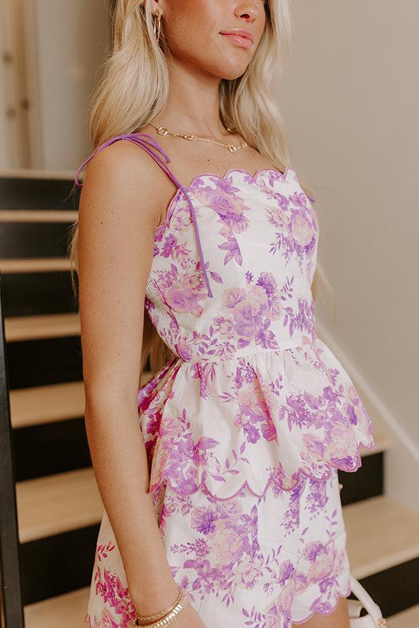 Impressions Garden Romance Floral Peplum Top