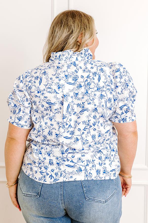Impressions Garden Views Floral Button Up Curves