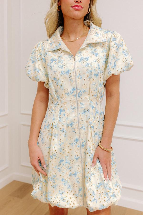 Impressions Garden Views Floral Eyelet Mini Dress
