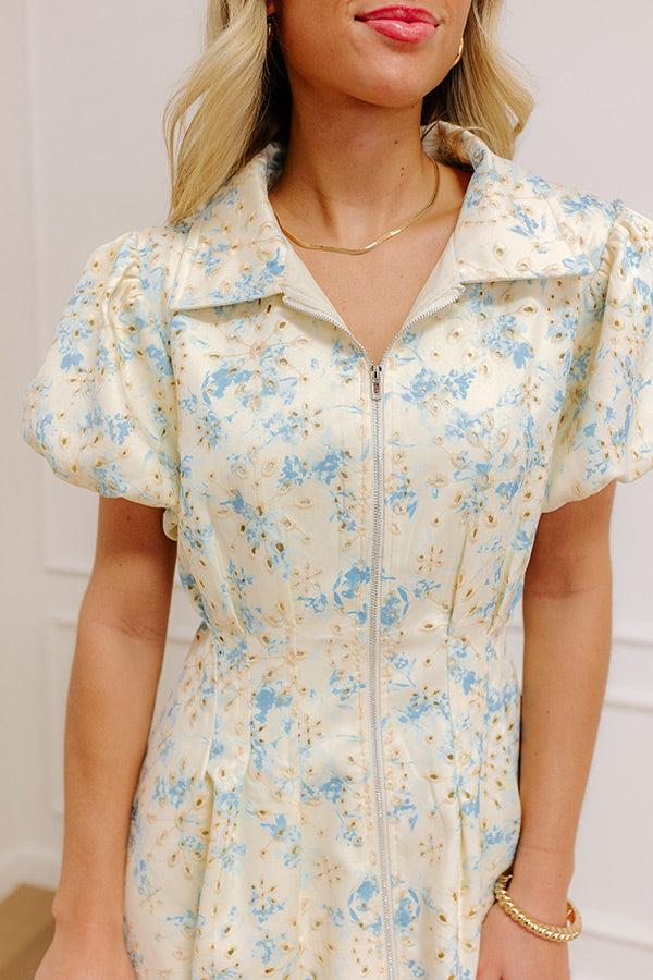 Impressions Garden Views Floral Eyelet Mini Dress