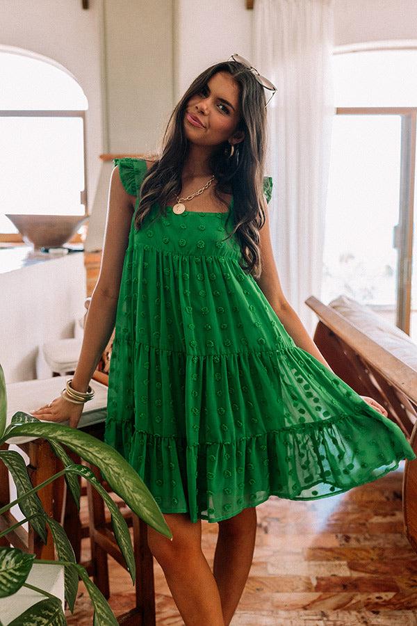 Impressions Gentle Touch Shift Dress In Green